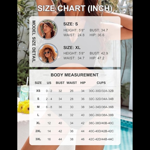 Women’s Tummy Control High Waisted Halter Bikini Set - Picture 3 of 8